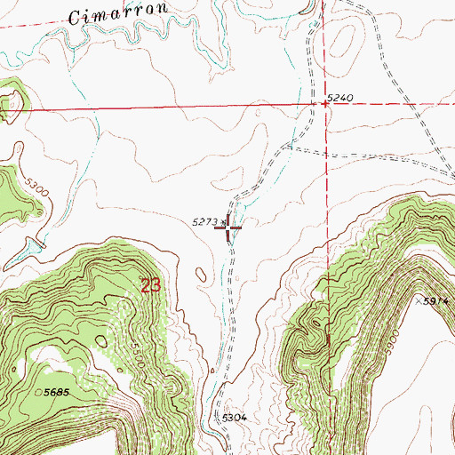 Topographic Map of Gleason Canyon, NM