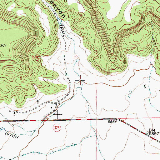 Topographic Map of Gleasons Canyon, NM
