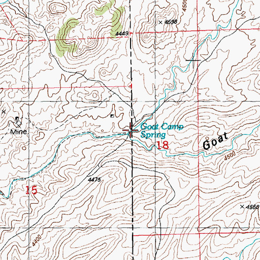 Topographic Map of Goat Camp Spring, NM