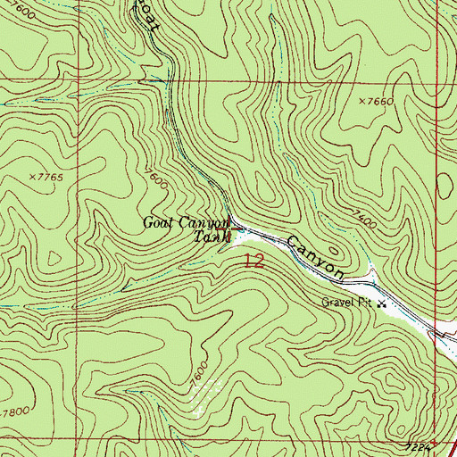 Topographic Map of Goat Canyon Tank, NM