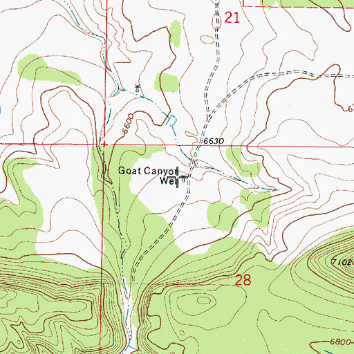 Topographic Map of Goat Canyon Well, NM