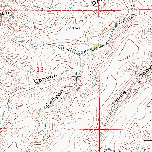 Topographic Map of Goat Corral Canyon, NM