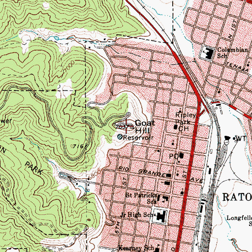 Topographic Map of Goat Hill, NM