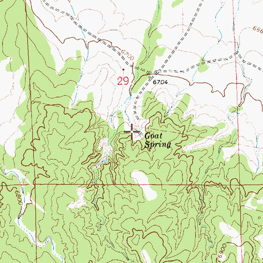 Topographic Map of Goat Spring, NM