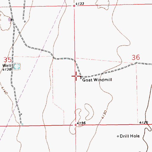 Topographic Map of Goat Windmill, NM