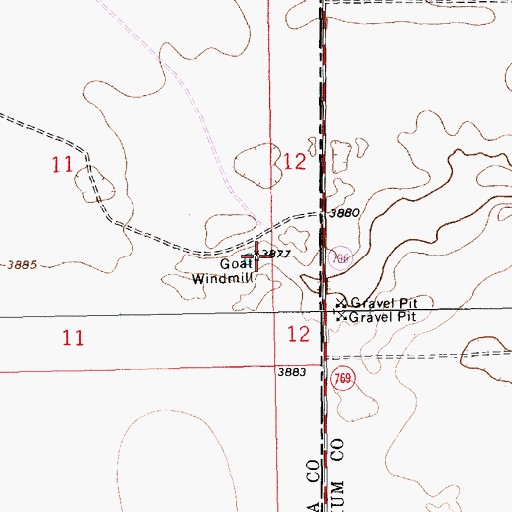 Topographic Map of Goat Windmill, NM