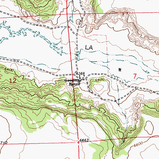 Topographic Map of Goesling Ranch, NM