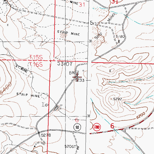 Topographic Map of Golddust Camp, NM