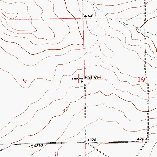 Topographic Map of Golf Well, NM