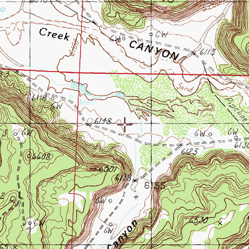Topographic Map of Gomez Canyon, NM