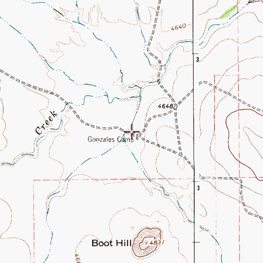 Topographic Map of Gonzales Camp, NM