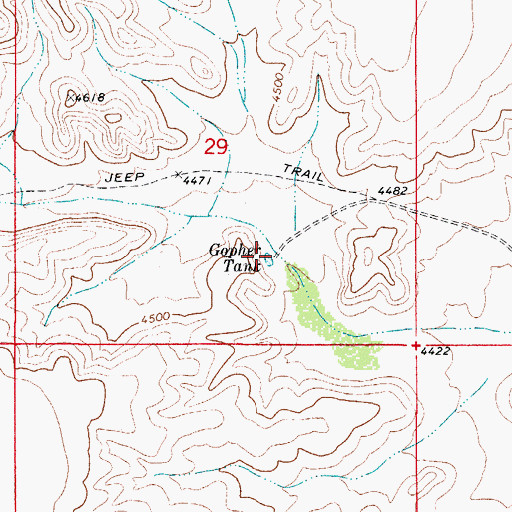 Topographic Map of Gopher Tank, NM