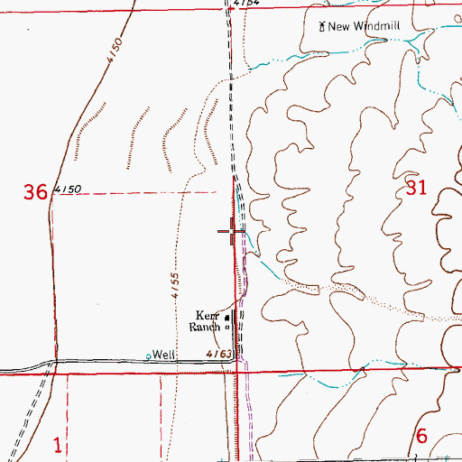 Topographic Map of Gore Canyon, NM