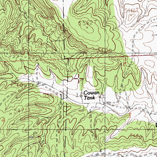 Topographic Map of Gowan Ranch, NM