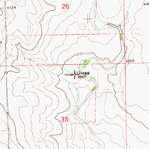 Topographic Map of Gragg Well, NM
