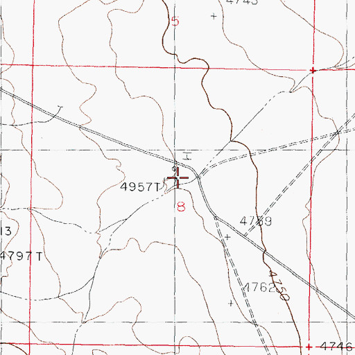 Topographic Map of Graham Cemetery, NM