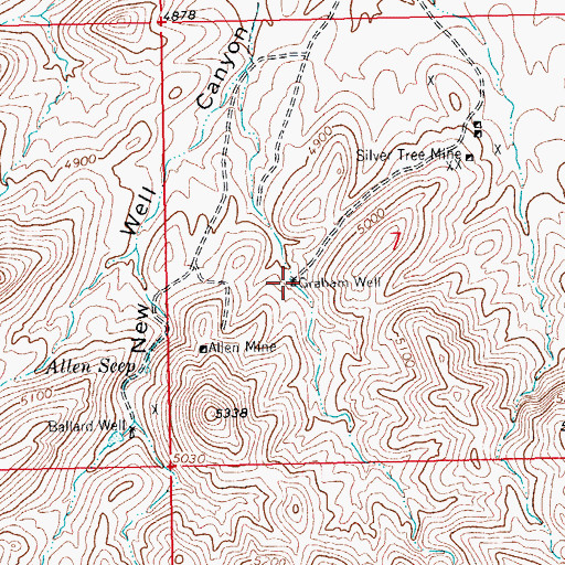 Topographic Map of Graham Well, NM