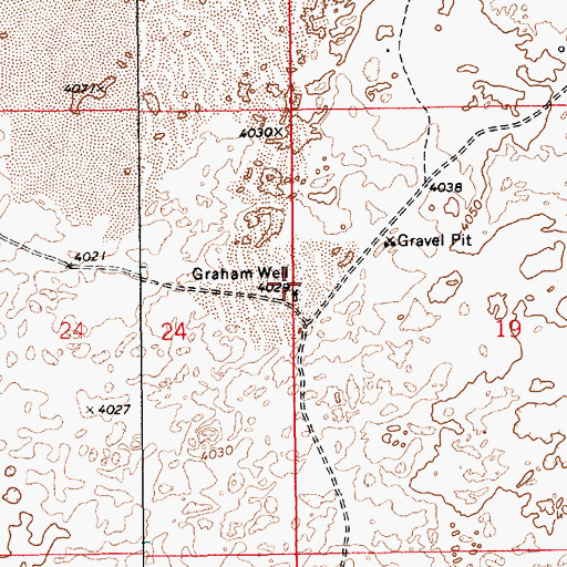 Topographic Map of Graham Well, NM