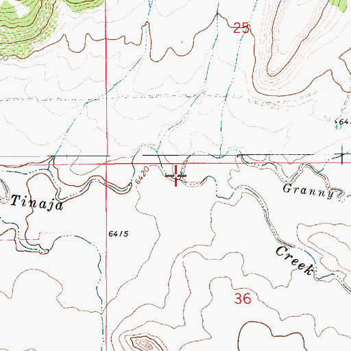 Topographic Map of Granny Creek, NM