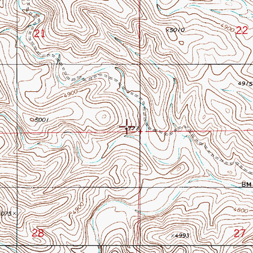 Topographic Map of Granville Canyon, NM