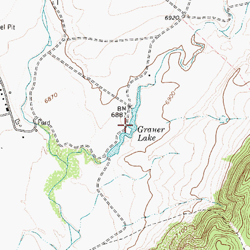 Topographic Map of Grauer Lake, NM