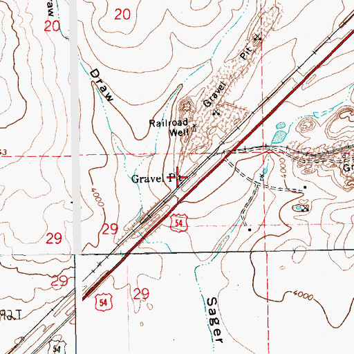 Topographic Map of Gravel Pit, NM