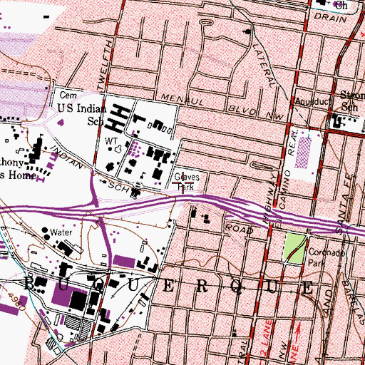 Topographic Map of Graves Park, NM