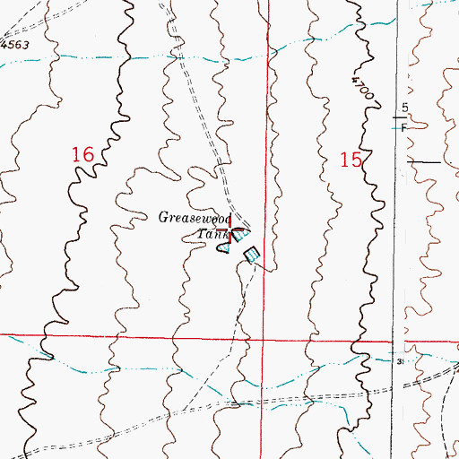 Topographic Map of Greasewood Tank, NM