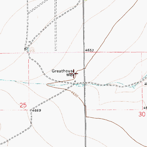 Topographic Map of Greathouse Well, NM