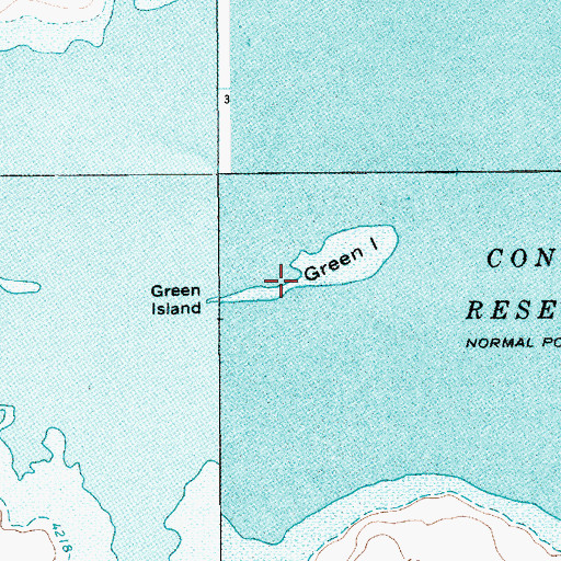 Topographic Map of Green Island, NM