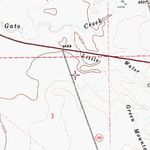 Topographic Map of Green Mountain Arroyo, NM