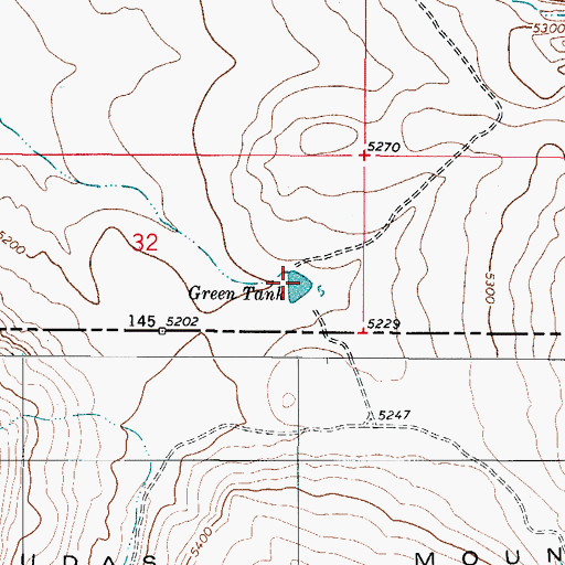 Topographic Map of Green Tank, NM