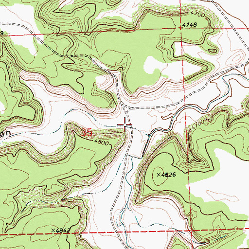 Topographic Map of Greendailey Canyon, NM