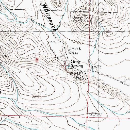 Topographic Map of Greg Spring, NM