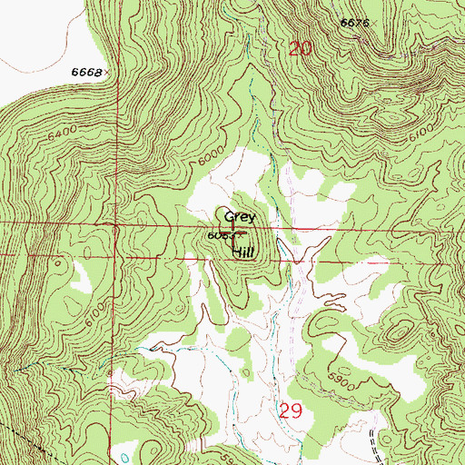 Topographic Map of Grey Hill, NM
