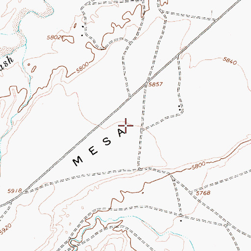 Topographic Map of Grey Mesa, NM