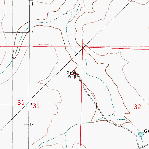Topographic Map of Grief Well, NM