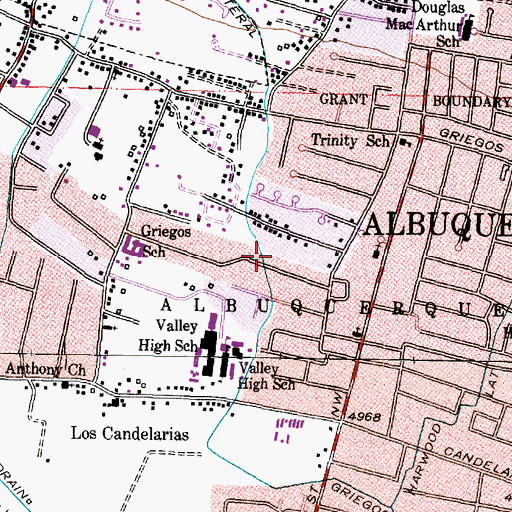 Topographic Map of Griegos Lateral, NM