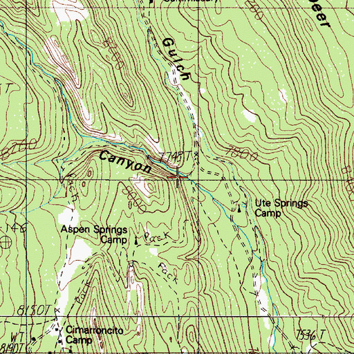 Topographic Map of Grouse Canyon, NM