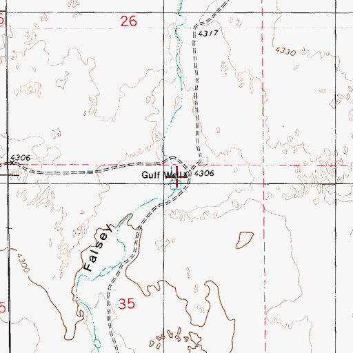 Topographic Map of Gulf Well, NM