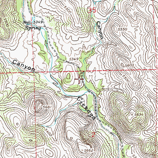 Topographic Map of Gunn Canyon, NM