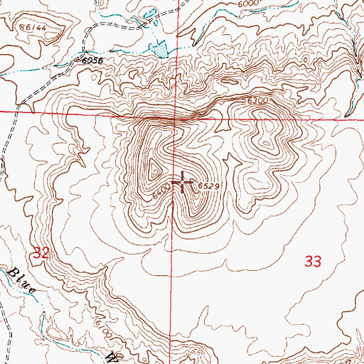 Topographic Map of Gunn Mesa, NM
