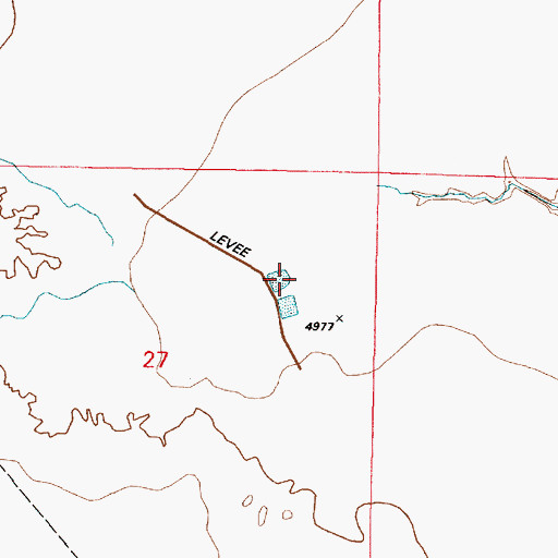 Topographic Map of Guzman Reservoir, NM