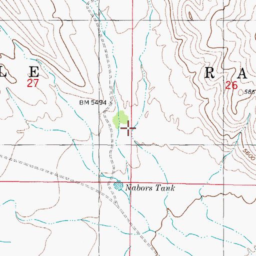 Topographic Map of Gwinn Tank, NM