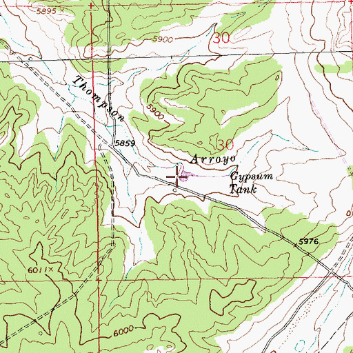 Topographic Map of Gypsum Tank, NM