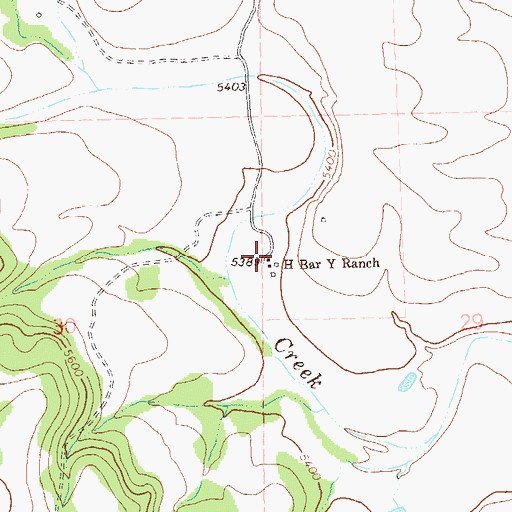 Topographic Map of H Bar Y Ranch, NM