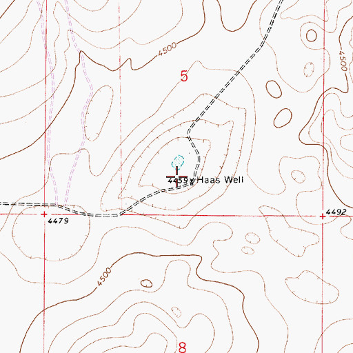 Topographic Map of Haas Well, NM