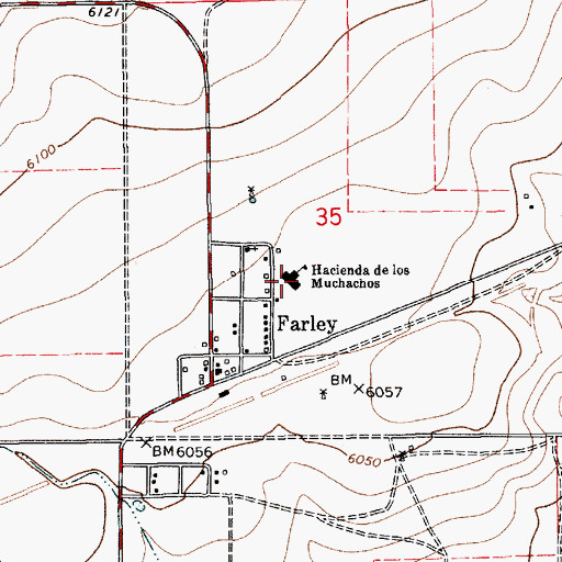 Topographic Map of Hacienda de los Muchachos, NM