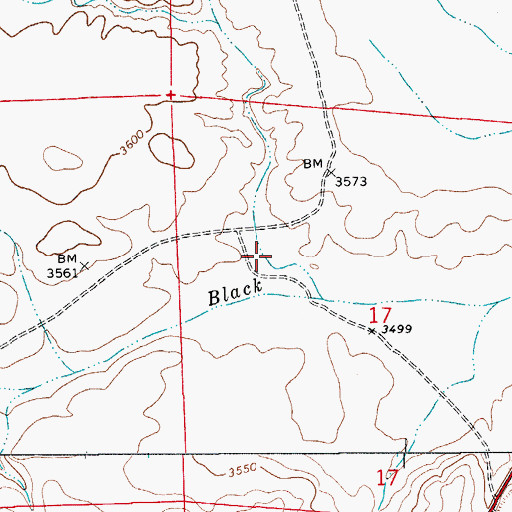 Topographic Map of Hackberry Canyon, NM