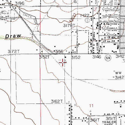 Topographic Map of Hackberry Draw, NM